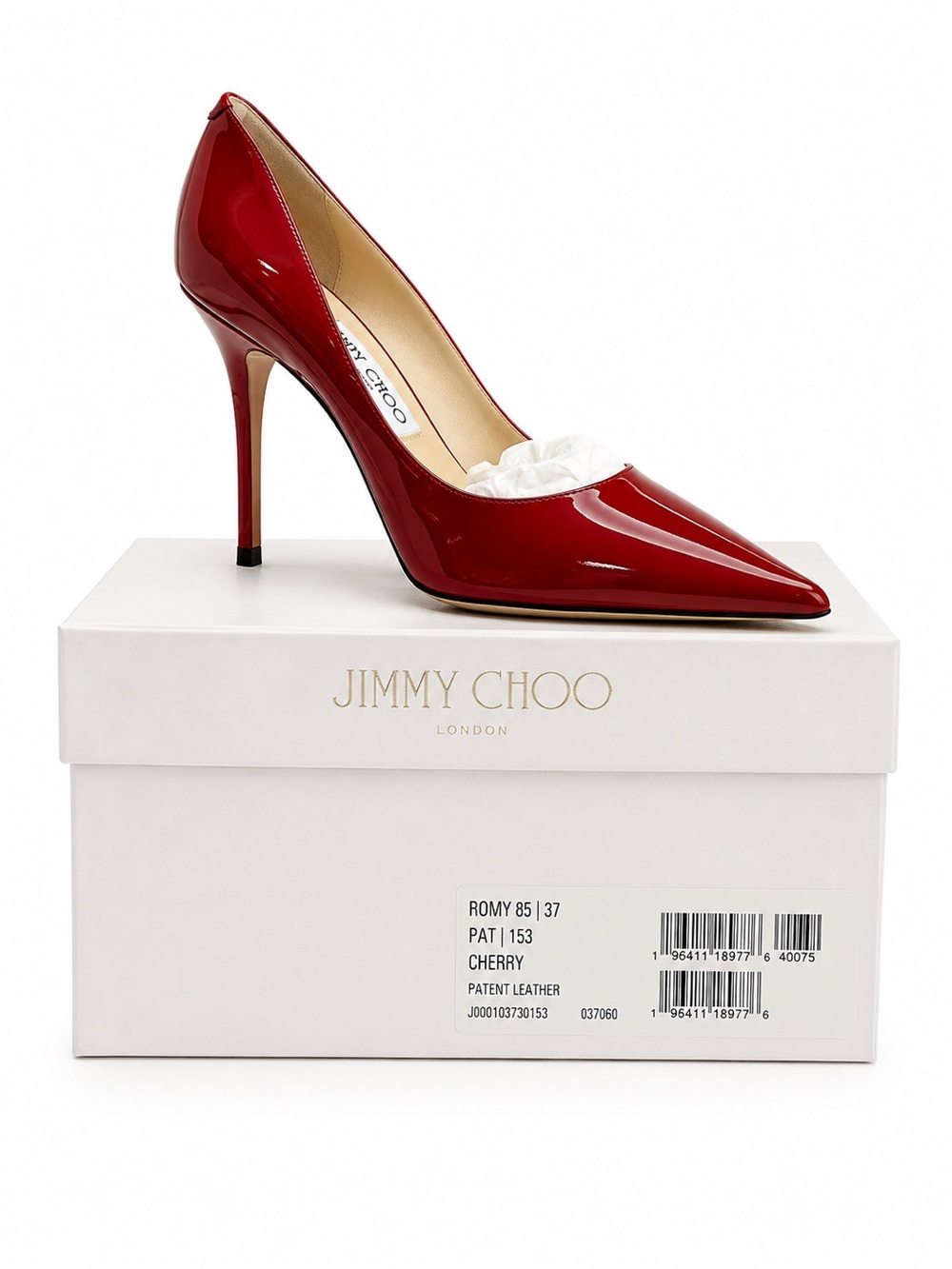 Jimmy Choo Cherry Red Patent Leather Pointed-Toe Stiletto Pumps